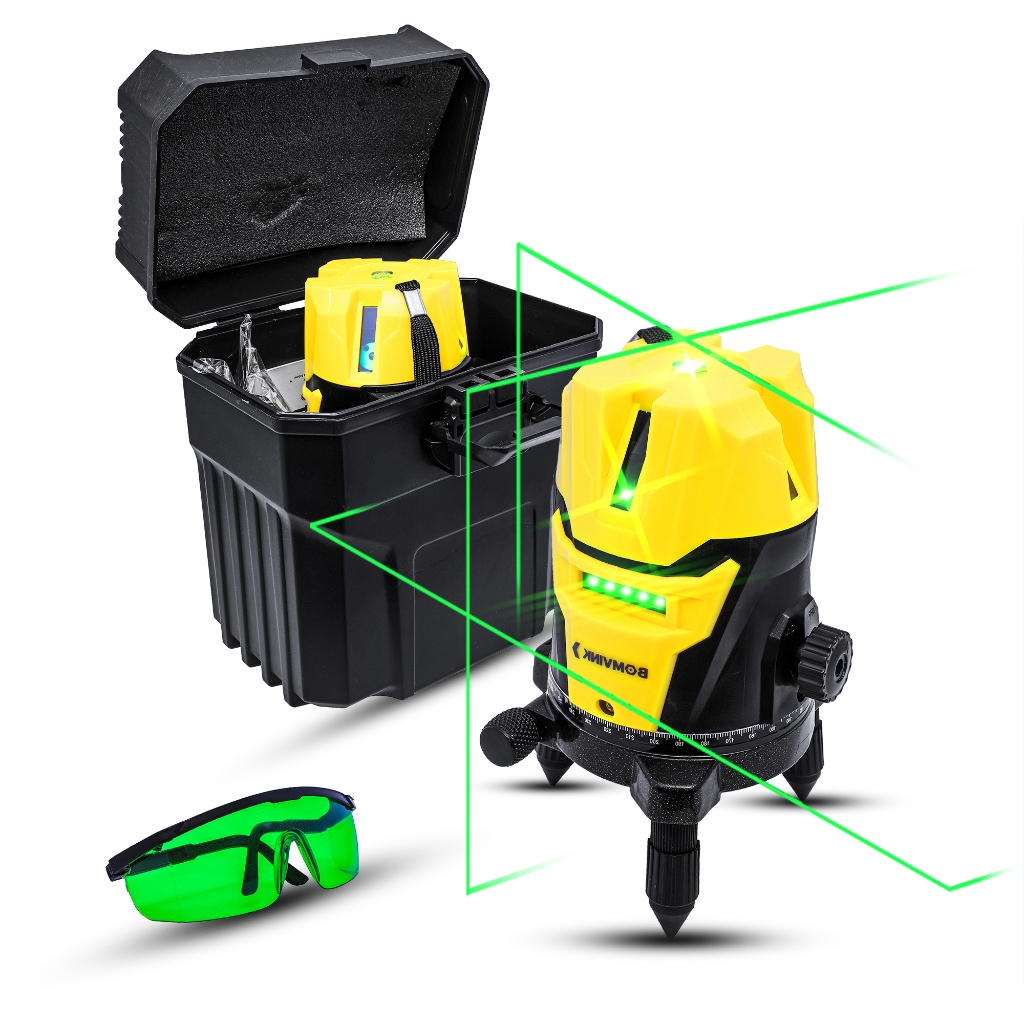 Niver A Laser Auto Nivelador 5 Linhas Verde Giratório Enquadro 360 Botão Touch Construção Externo Interno Profissional