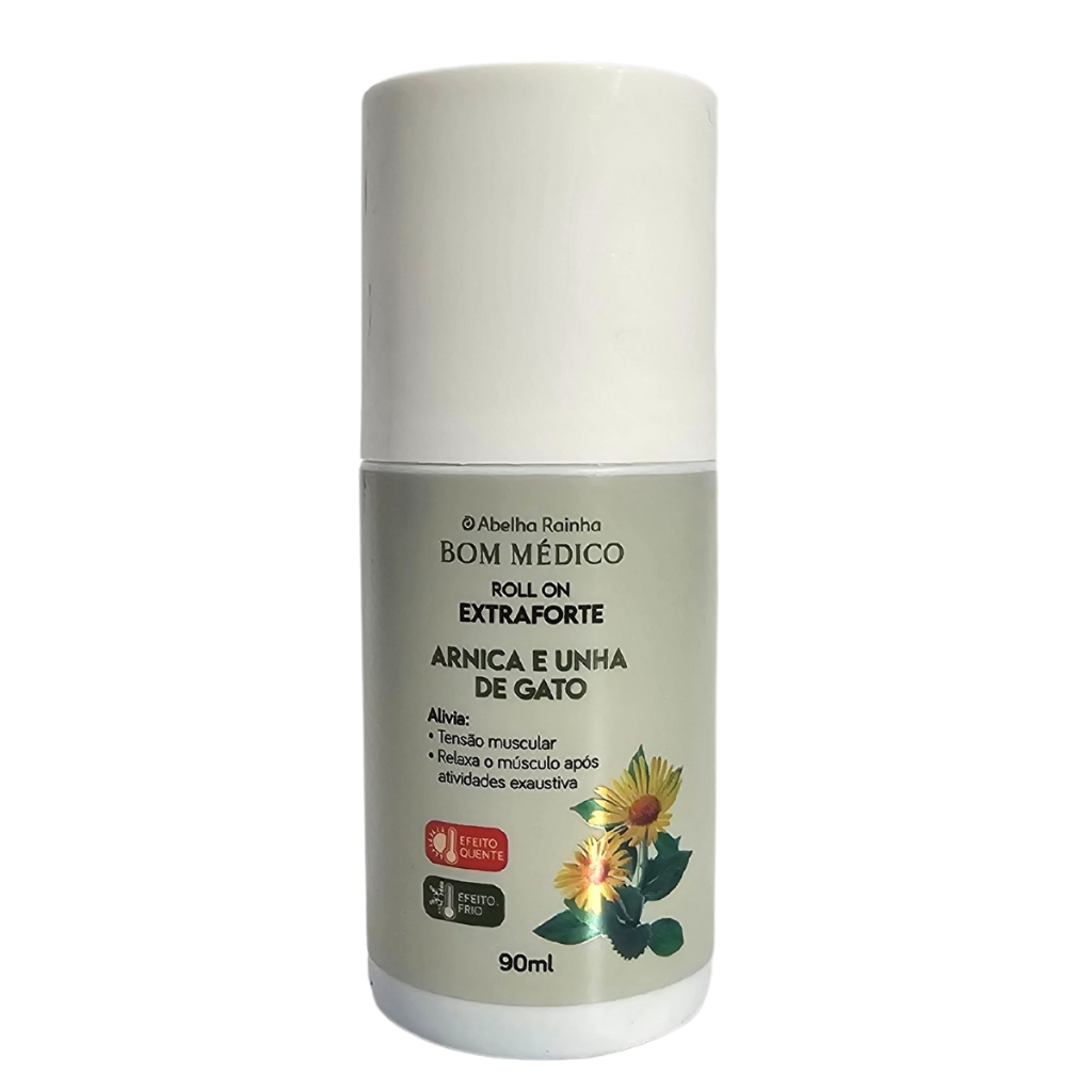 Gel para Massagem Roll-on Arnica e Unha de gato Extra Forte Bom Médico Abelha Rainha 55ml