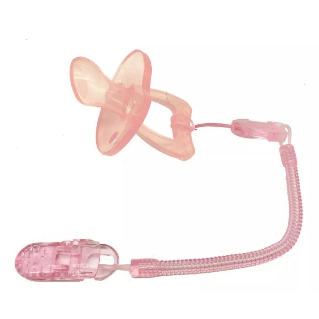 Prendedor De Chupeta Silicone Mola Universal Para Bico De Bebê Recem Nascido Rosa drikakids