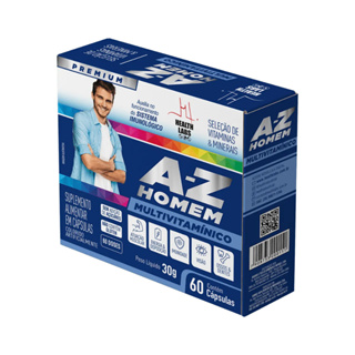 Multivitamínico A-Z Homen 60 cápsulas - Health Labs em Oferta na Shopee