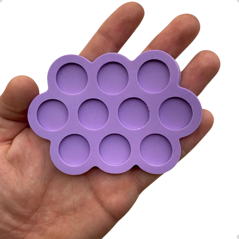 Molde Silicone 10 Bolinha 2cm Resina 3mm Pingente Brinco A11 em Oferta na Shopee