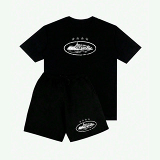 Kit Streetwear Camiseta Oversized algodão 30.1 penteado + Short de moletom Premium Corteiz em Oferta na Shopee