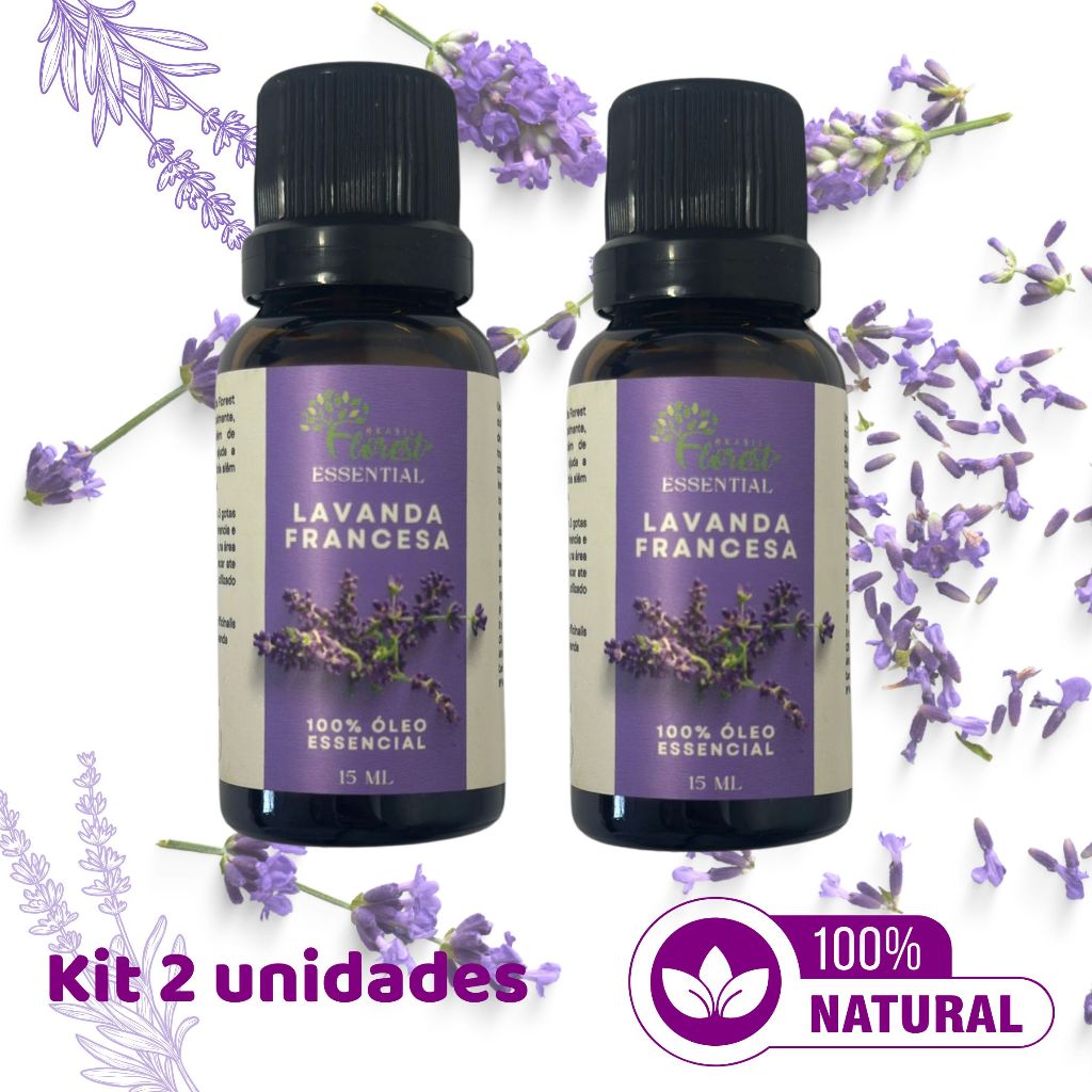 KIT 2 Óleos de Lavanda Francesa Florest Brasil Gotejador em Oferta na Shopee