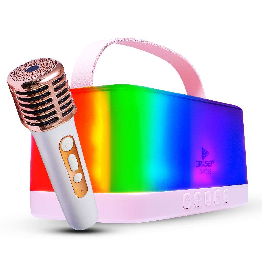 Caixa De Som Bluetooth Portátil Speaker Subwoofer TWS Painel LED RGB USB SD Radio Fm Com Microfone Sem Fio