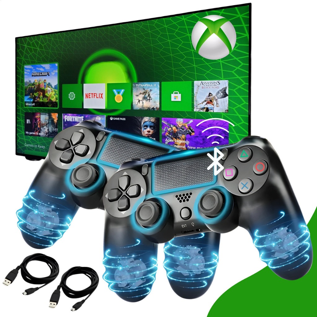 Kit 2 Controle Tv Samsung Gaming Hub Xbox Game Ps4 camuflado