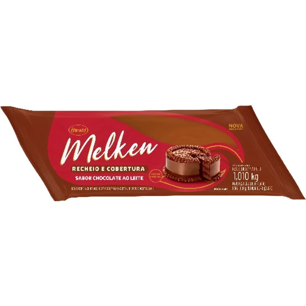 Recheio e Cobertura Cremosa Melken Sabor Chocolate Ao Leite 1,010kg Harald em Oferta na Shopee