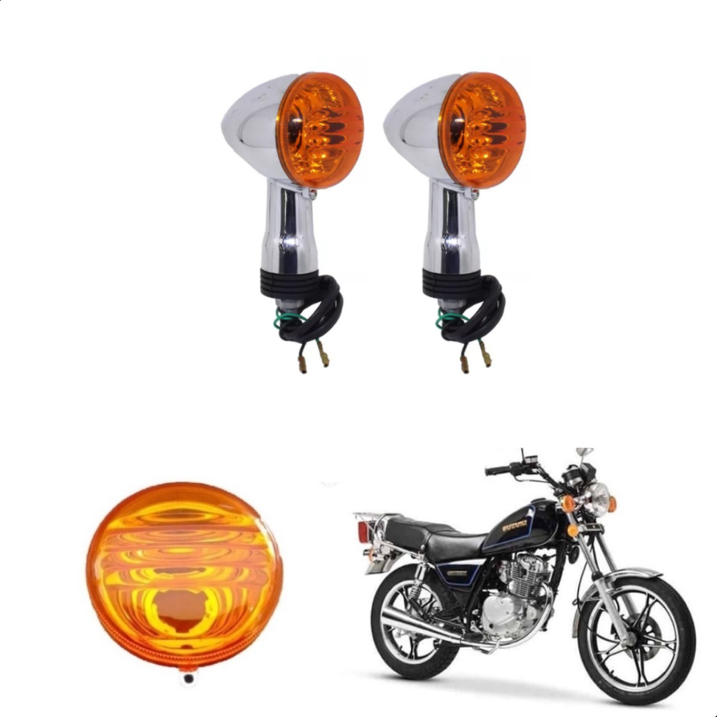 Pisca Seta Gvs Suzuki Intruder Kansas Laranja em Oferta na Shopee