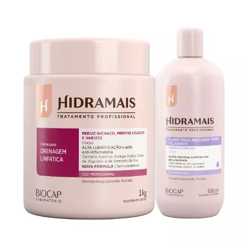Kit Hidramais Drenagem Linfatica 1kg + Termo Relax 500ml