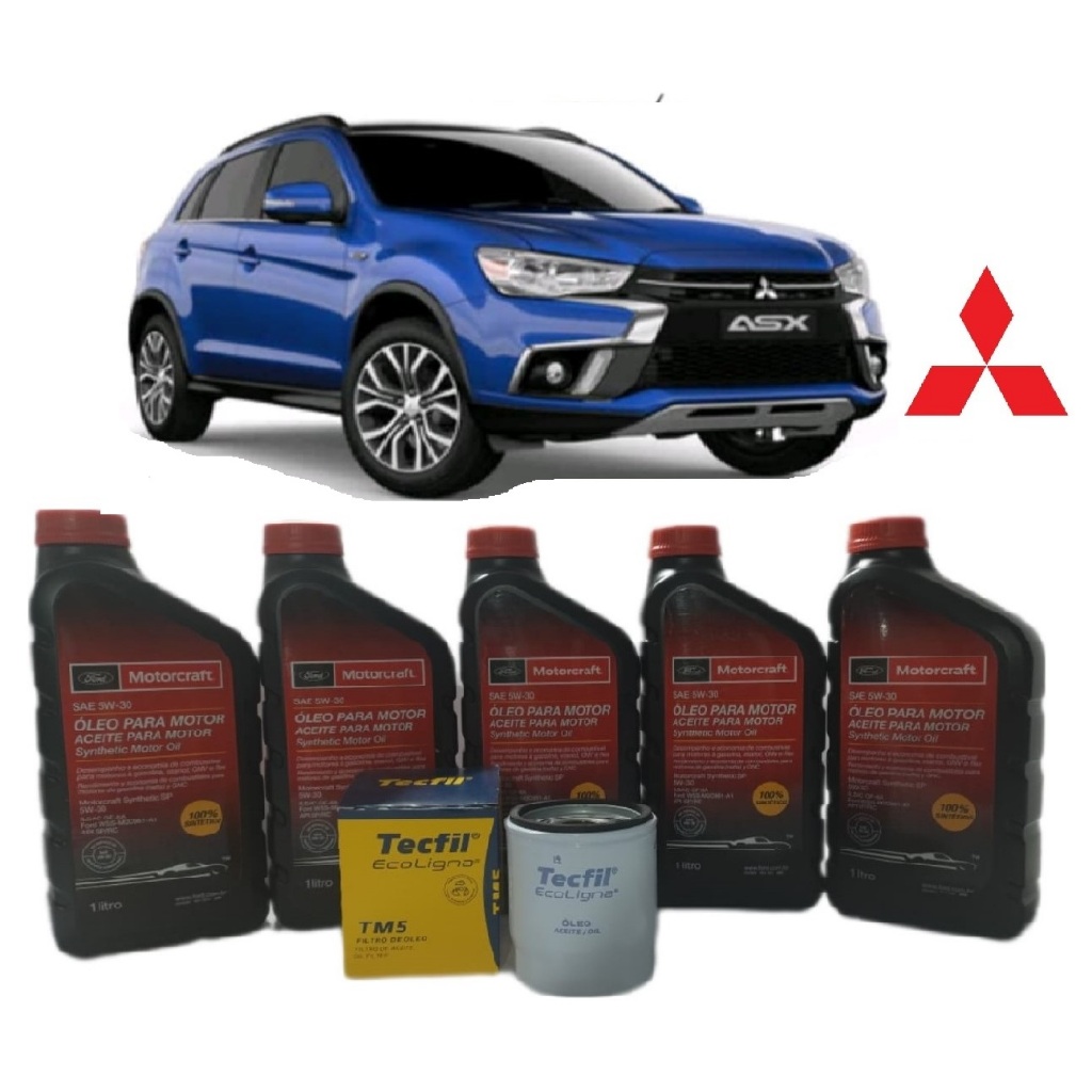 Kit Troca De Óleo 5w30 Mitsubishi ASX 2.0 16v 2011 Á 2022 em Oferta na Shopee