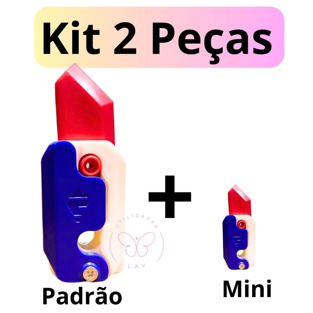 2 Faca De Gravidade Impressa Em 3d Fidget Toy em Oferta na Shopee