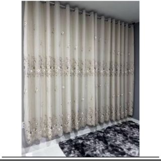 Cortina Bordada Com Forro de Microfibra Luxo 3,00m Largura X 2,80 Altura - OFERTA em Oferta na Shopee