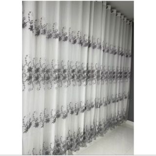 Cortina Para Sala Voil Bordado Com Forro de Microfibra Luxo 3,00lar x 2,80alt PROMOÇÃO em Oferta na Shopee