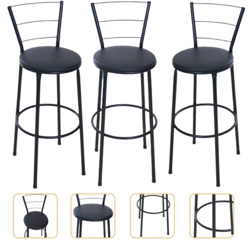 3 BANQUETAS ALTA 3 ARAME COZINHA GOURMET
