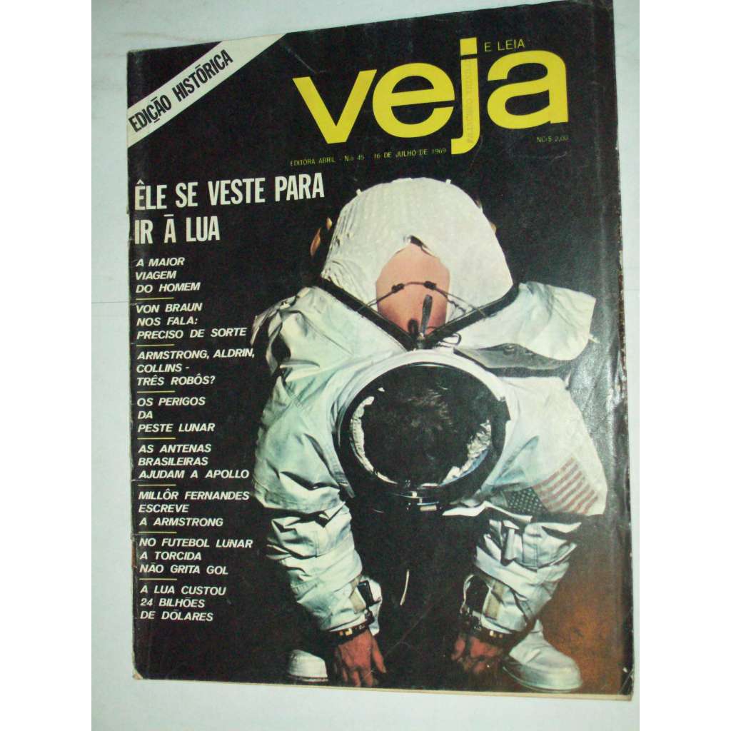 Revista de época Veja 1969 N46 Lua.- Colecionador.