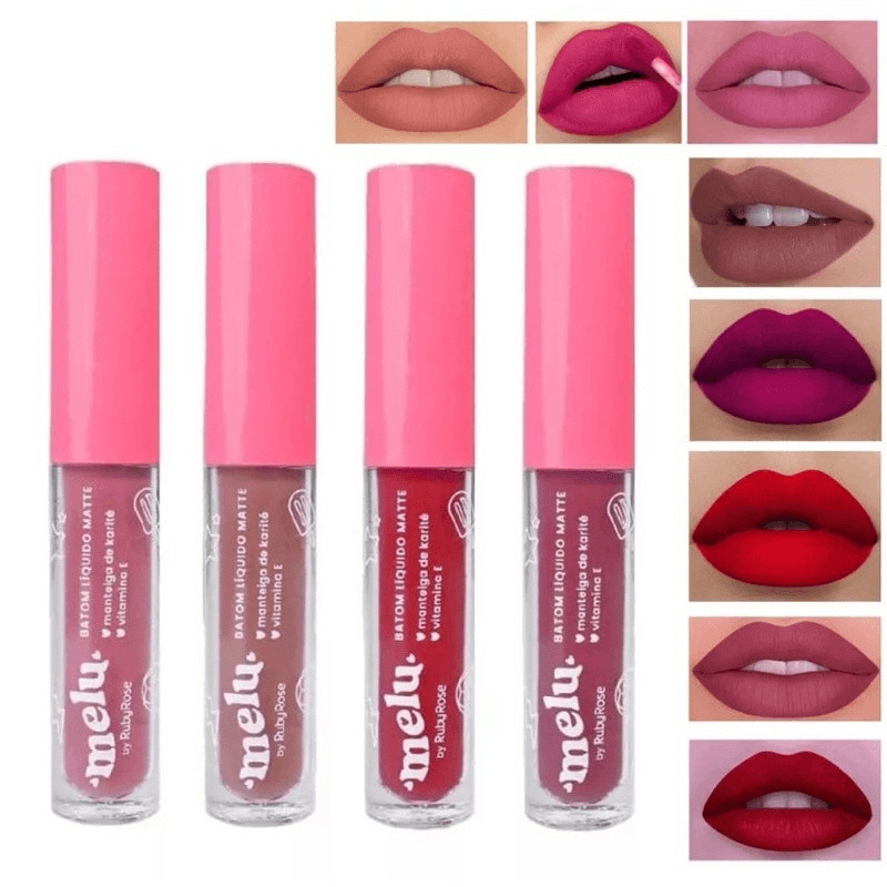 Batom Líquido Matte - Melu Ruby Rose - 8 Cores