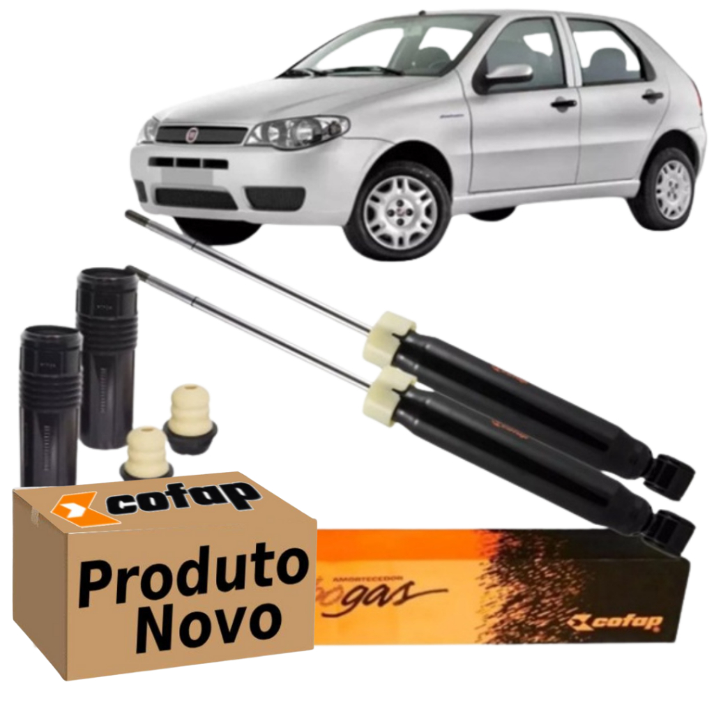 Par Amortecedor Traseiro Cofap Kit Coxim Palio Siena Fire