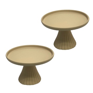 Kit 2 boleiras Lisboa Pequenas em cerâmica pintura fosca decoração festas aniversarios em Oferta na Shopee