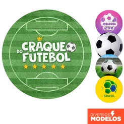 Painel Redondo Futebol Esporte Em Tecido 1,50m com Elástico para Decoração Festas