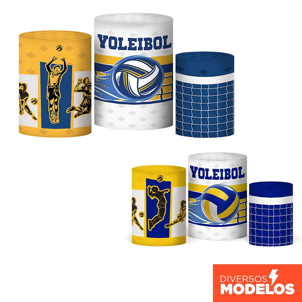 Trio Capa Cilindro Vôlei Feminino e Masculino Veste Fácil Em Tecido Com Elástico para Festas