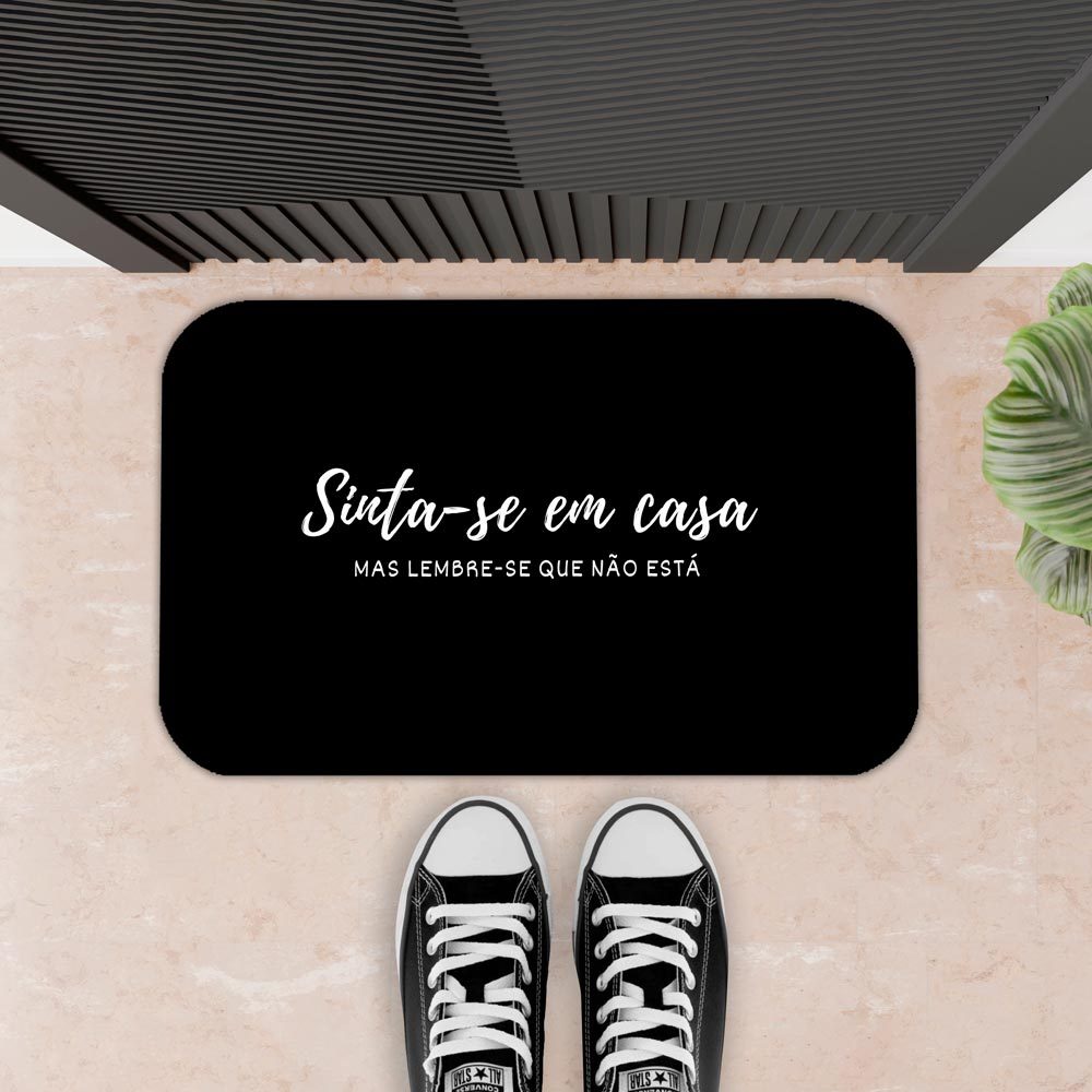TAPETE PARA PORTA DECORATIVO - 34X60 - 2mm - SINTA-SE EM CASA em Oferta na Shopee