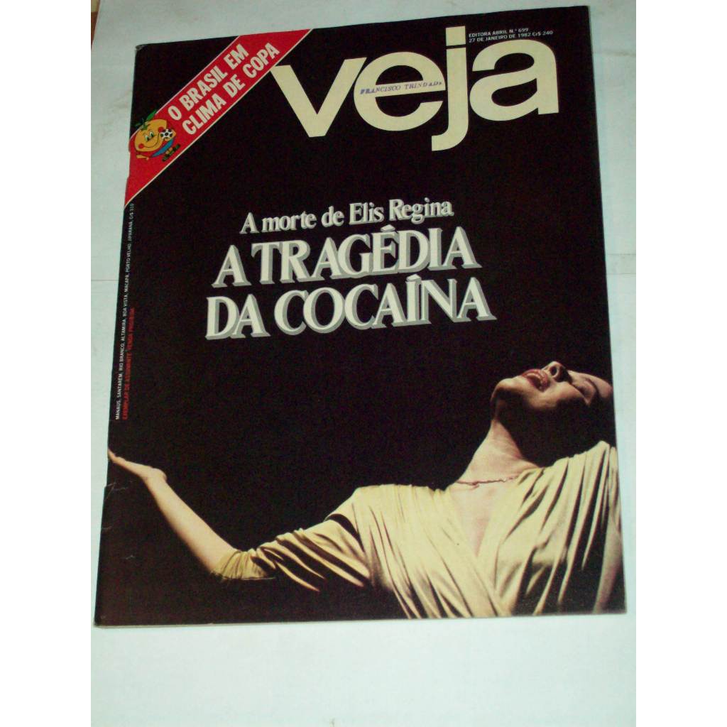 Revista de época Veja 1982 A  Morte fe Elis regina - Raridade , Perfeito estado