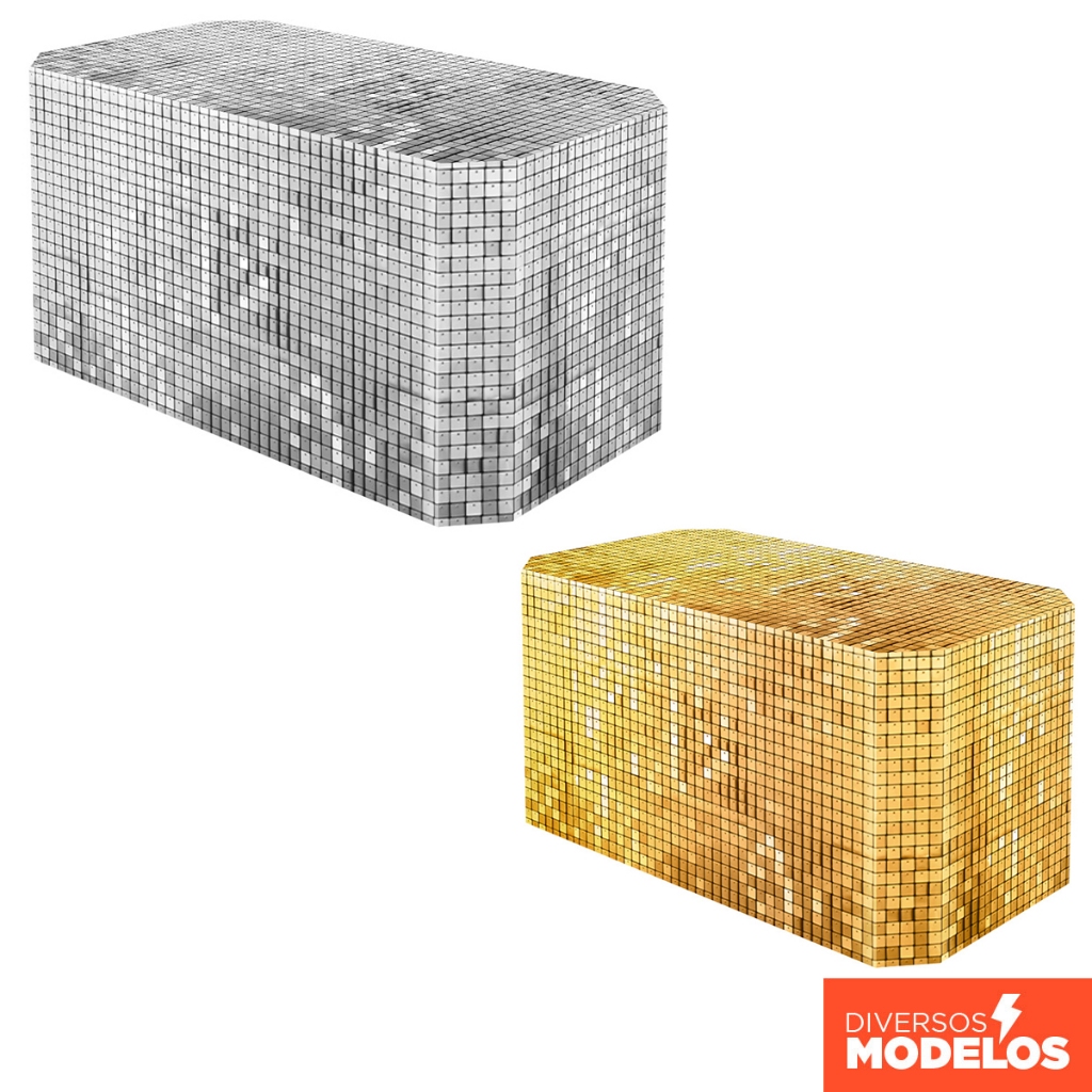 Capa de Mesa Festa Efeito Lantejoula Shimmer Decoração Forro Veste Fácil Tecido Sublimado em Oferta na Shopee