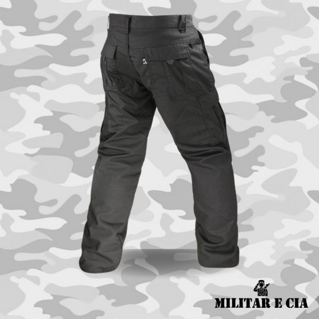 Calça Tática Preta Rip Stop Fox Boy Hunter