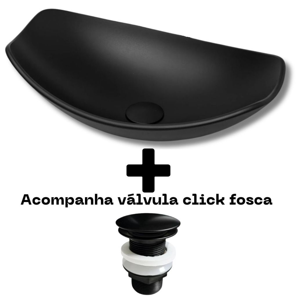 Cuba Lopazzi de Apoio para Banheiro Lavabo Chanfrada Canoa  + Válvula Click Lopazzi  Up Inteligente Inclusa