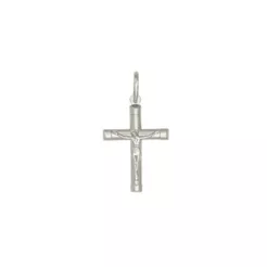 Pingente de Prata 925 Cruz com Cristo