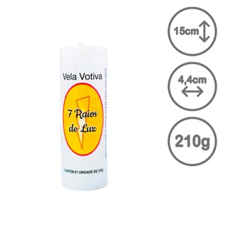 12 Velas votiva 210g Branca 100% Parafina Pura 7 dias em Oferta na Shopee