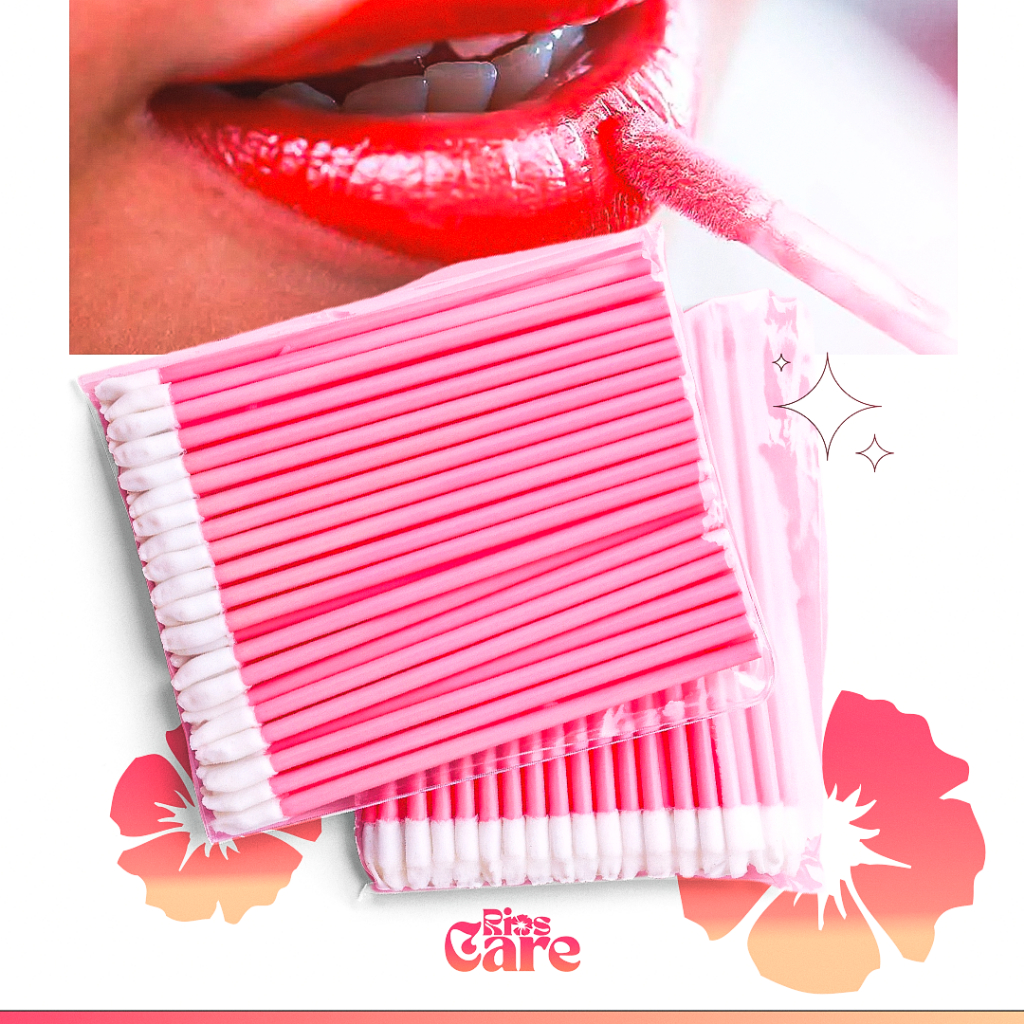 Kit 50/100/200/300 pincel aplicador descartável de batom gloss extensão limpeza de cílios
