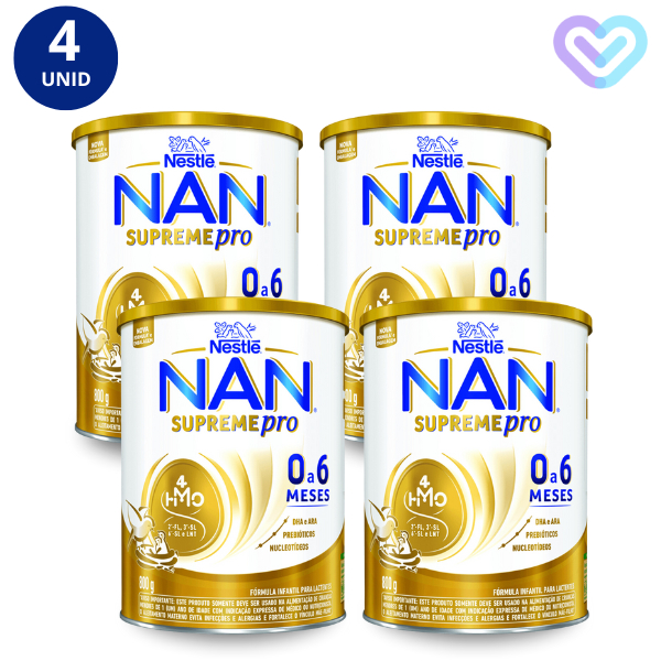 Kit 4x Fórmula Infantil NAN Supreme 0 A 6 Anos 800g Nestlé em Oferta na Shopee