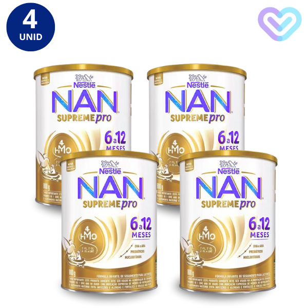 Kit 4x Fórmula Infantil NAN Supreme 6 A 12 Anos 800g Nestlé