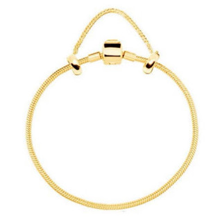 Kit Pulseira de Berloques + Trava Pega Ladrão em Banho Ouro em Oferta na Shopee