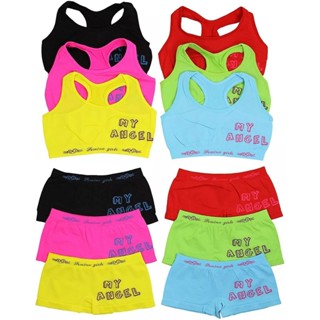 Conjunto Calcinha Boxer Top Nadador Infantil Microfibra 4 A 12 Anos Box Costa Fechada Dry Fit Microfibra Adolescente em Oferta na Shopee