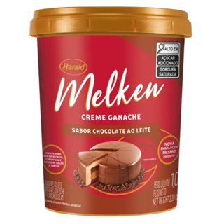 Creme Ganache Melken Chocolate Ao Leite em Balde 1,000kg Harald em Oferta na Shopee