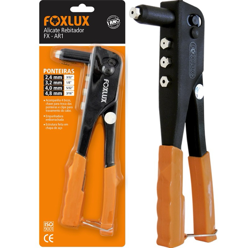 Alicate Rebitador Rebitadeira 4 Pinos - FOXLUX