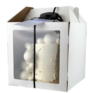 CAIXAS PARA BOLO ALTO 30x30x29CM COM ALÇA DE APOIO E VISOR em Oferta na Shopee