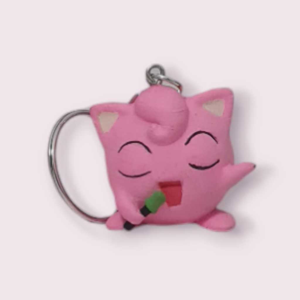 Chaveiro Jigglypuff Cantando Artesanal Colecionavel Anime Geek