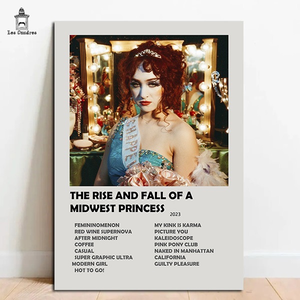 Quadro Placa Decorativa Chappell Roan The Rise And Fall Of A Midwest Princess em MDF 28x20cm em Oferta na Shopee