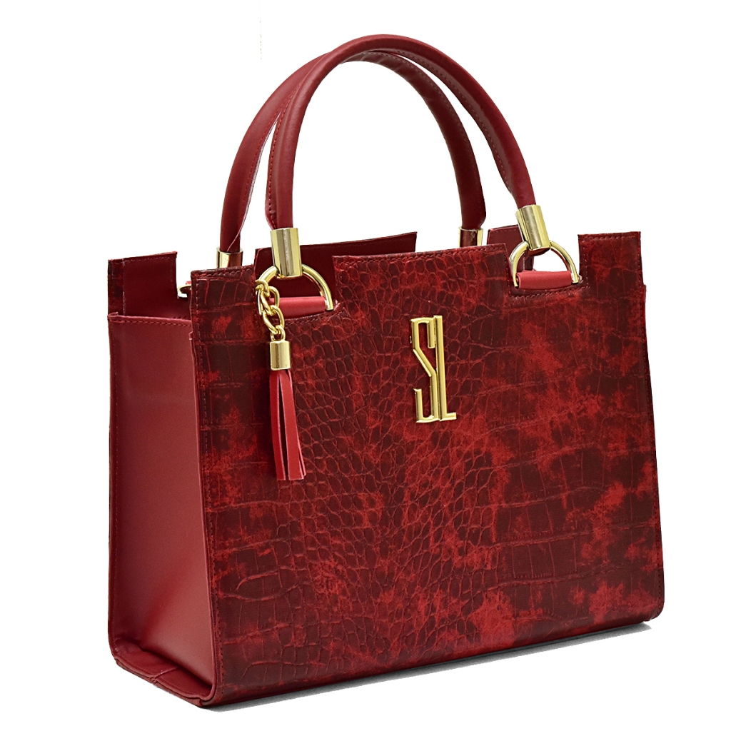 BOLSA FEMININA ALÇA DE MAO CROCO CORES em Oferta na Shopee