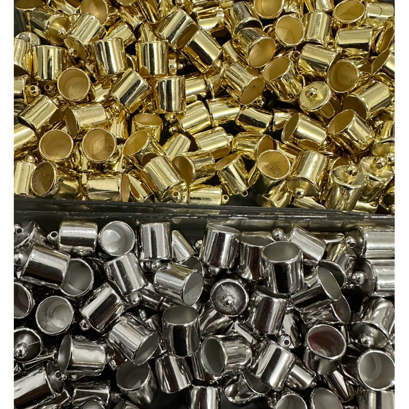 60pçs Ponteira Terminal ABS Tam: 10mm para finalizar colares em Oferta na Shopee