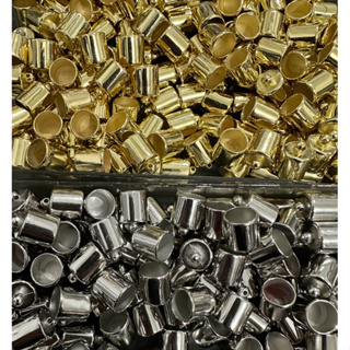 60pçs Ponteira Terminal ABS Tam: 10mm para finalizar colares em Oferta na Shopee