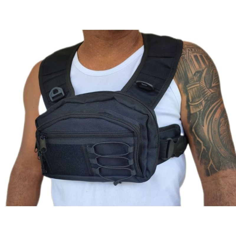 Bolso Frontal Peitoral Chest Bag Bolsa de Peito unissex em Oferta na Shopee