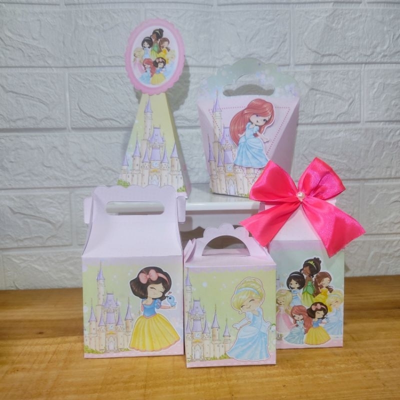 10 Caixas  Lembrancinhas Personalizadas Tema Princesa  - Festa  princesas festas  Decoração Caixa