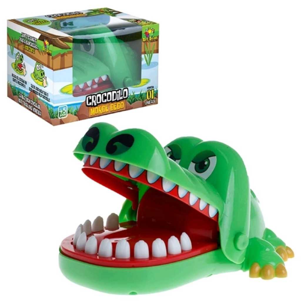 Brinquedo Crocodilo Engraçado Boca Jogo Dentista Mordida Dedo Jacaré Roleta Jogo Brinquedo