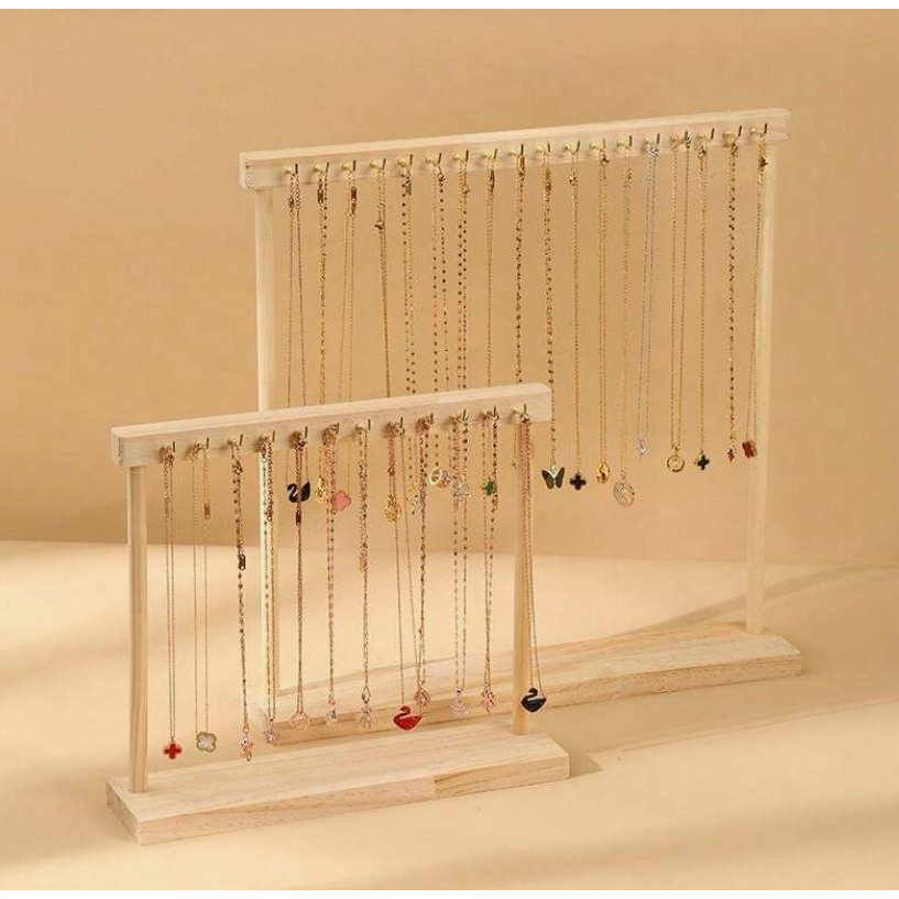 1 Peça Suporte de Exibição de Madeira Grande para 12-18 Ganchos de Exibição de Joias de Colar/Pulseira em Oferta na Shopee
