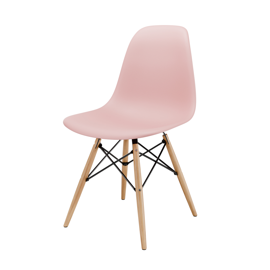 Cadeira Jantar Charles Eames Dkr Eiffel Empório Original Cor Rosa