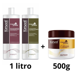 Shampoo Hidratante 1L, Condicionador 1L, Máscara karseell 500g