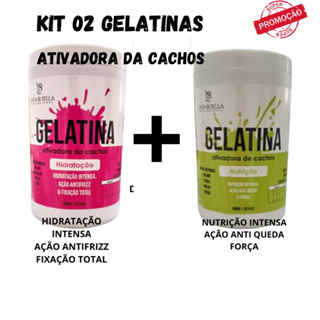 Kit Gelatina Ativadora de Cachos Nutrição e Hidratação em Oferta na Shopee